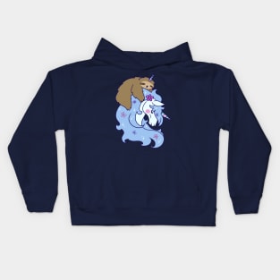 Unicorn and Unicorn Sloth Kids Hoodie